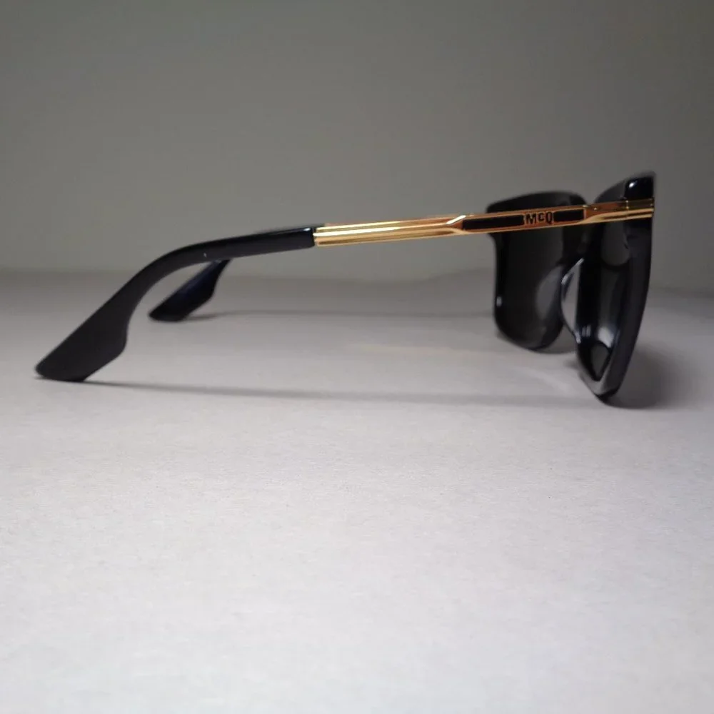 McQ by Alexander McQueen MQ0055S Black Gold New Men's Sunglasses